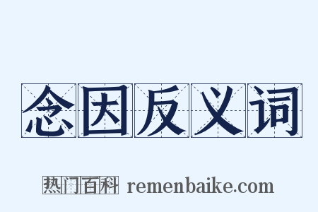 念因反义词是什么意思的图片
